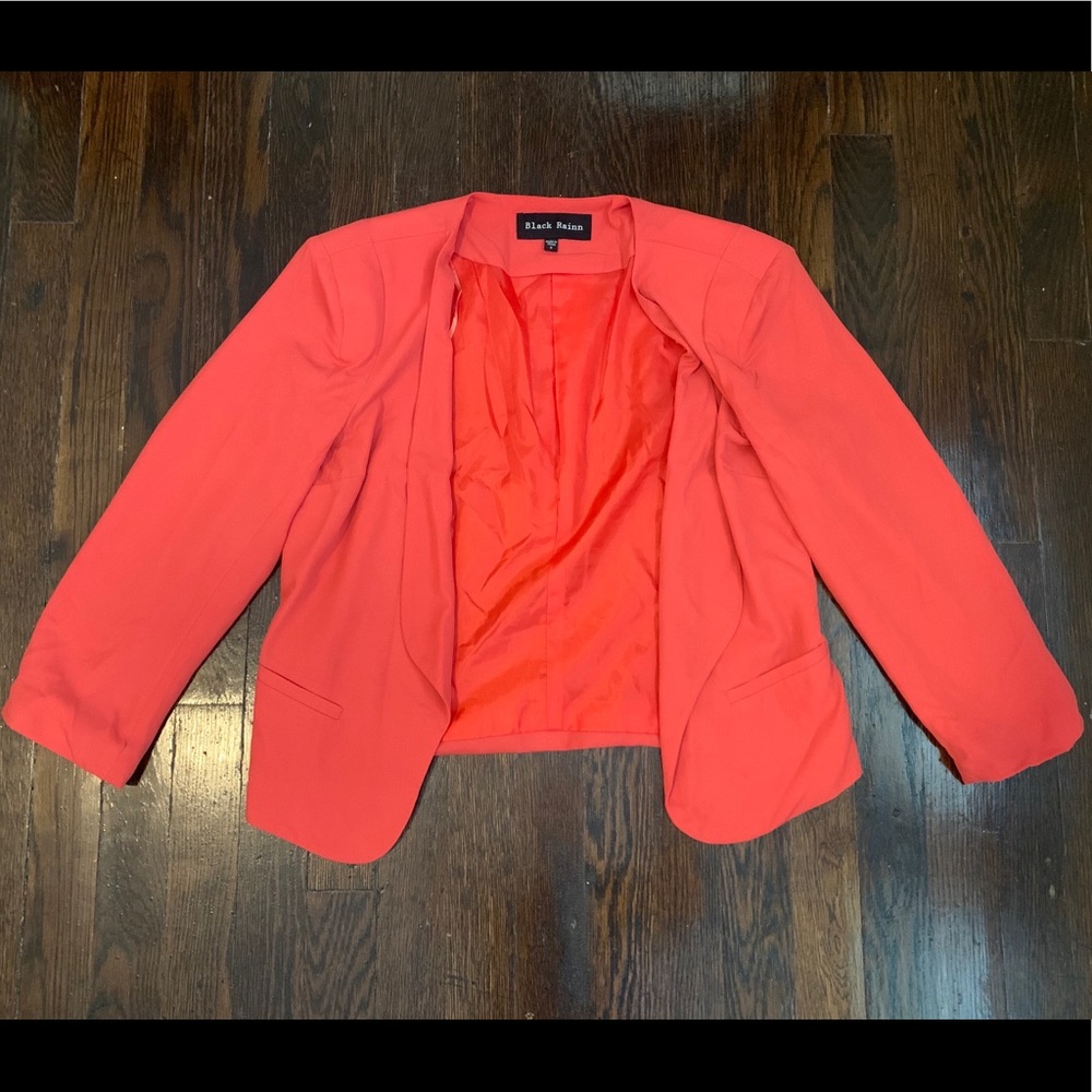 Coral Cropped Blazer